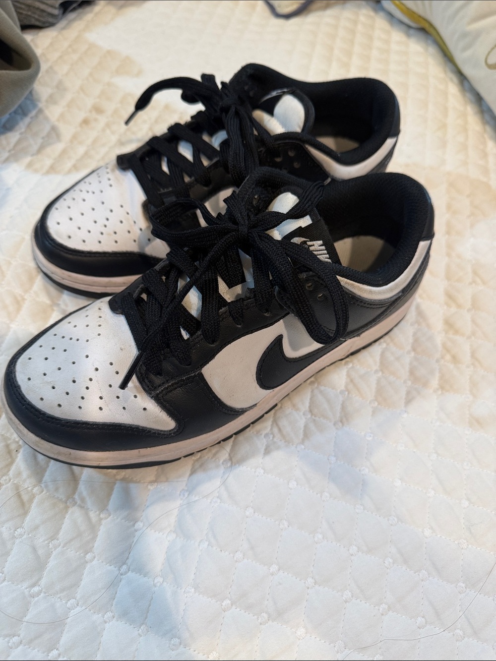 Nike Black and White Low-Top Sneakers with Swoosh